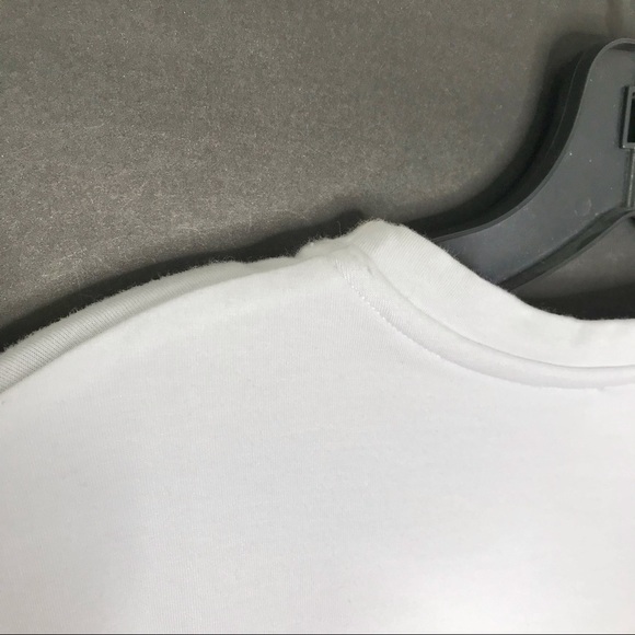 Southcott Threads Magnolia White Khaki Checkered Tee Shirt High Low Top MEDIUM - Picture 7 of 11